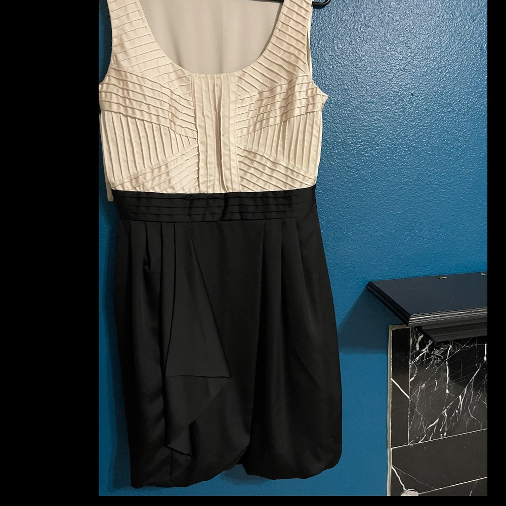 Cream and black dress